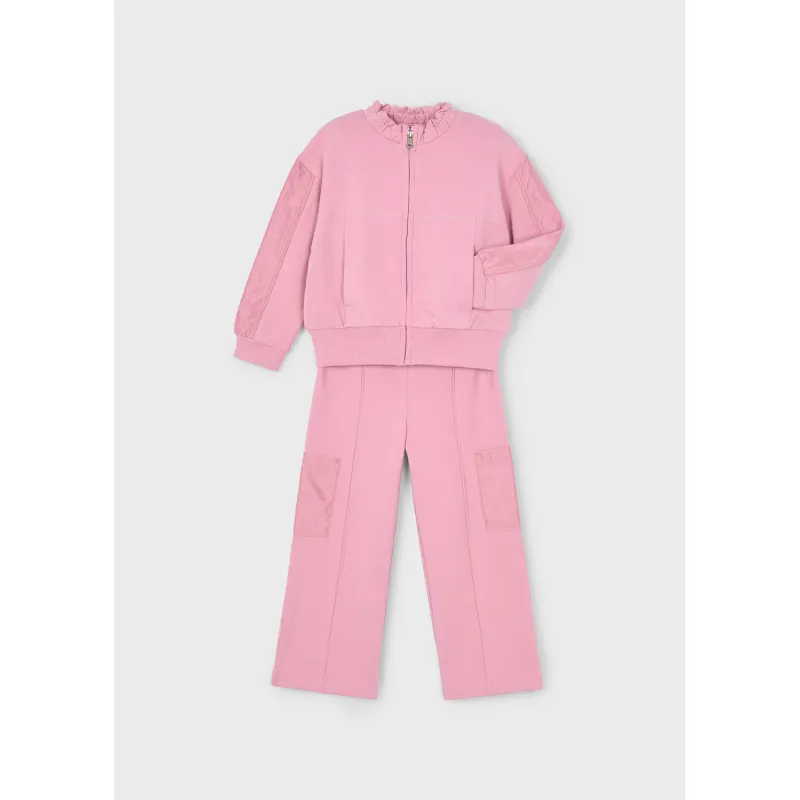 2PC ROSE TRACKSUIT SATIN TRIM / 3878-021