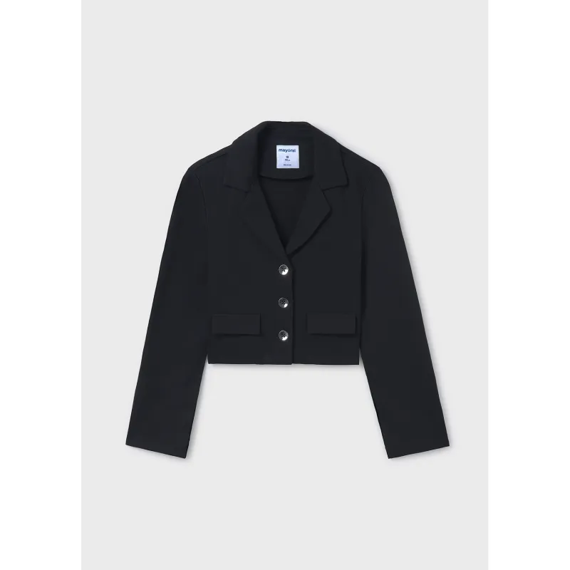 BLACK JACKET 3 BUTTON CLOSURE / 6404-087