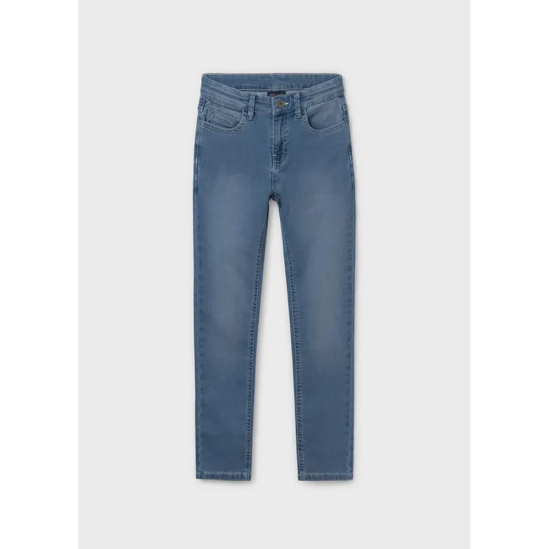 MED BLUE DENIM PANT SLIM FIT STRETCH / 6530-084
