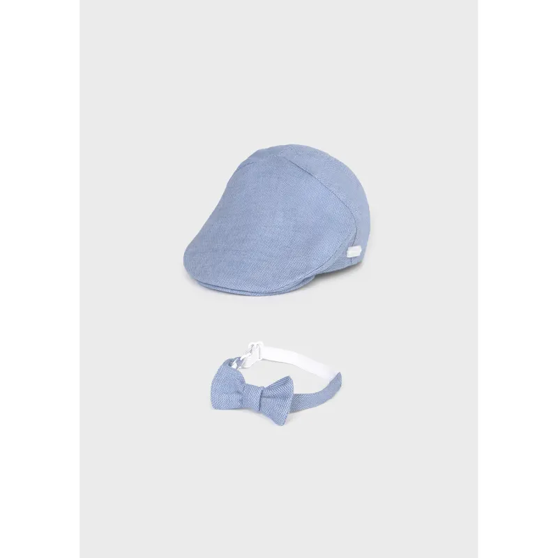 BLUE 2PC NONO FLAT CAP & BOWTIE / 9879-093