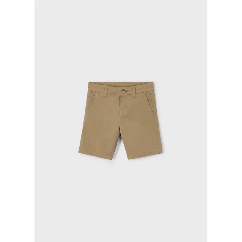 BROWN TWILL CHINO SHORTS / 202-037