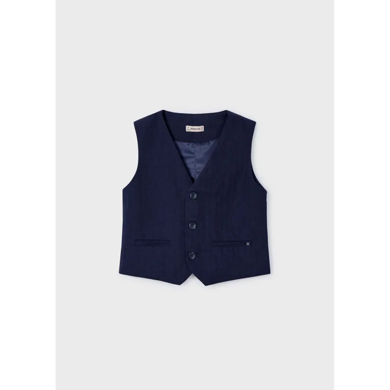 NAVY VEST 3 BUTTON CLOSURE / 3369-018