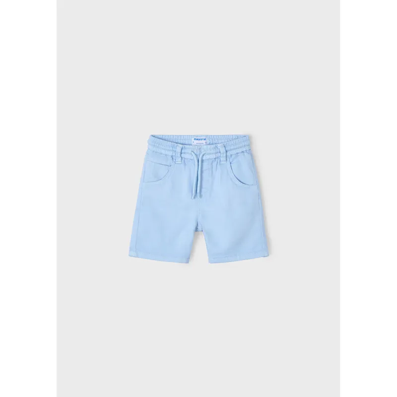 SKY BLUE BERMUDA SHORT PULLTIE WAIST / 3227-086
