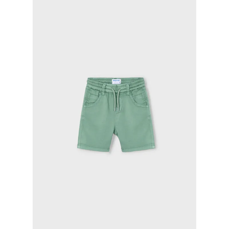 GREEN BERMUDA SHORT PULL TIE WAIST / 3227-087