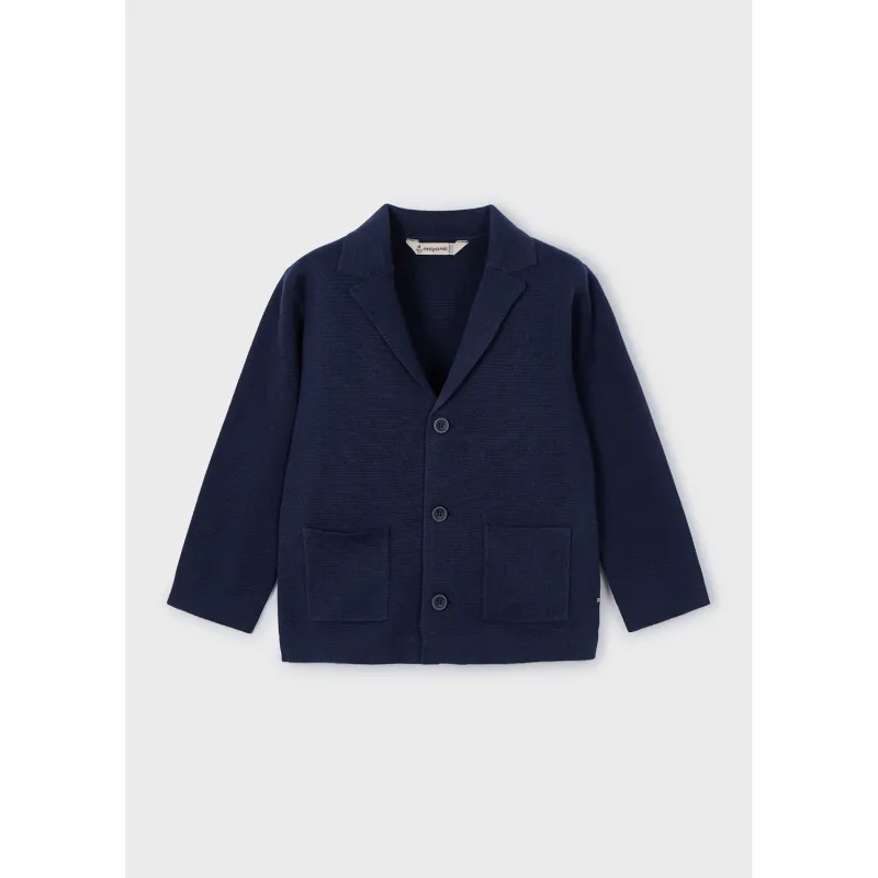 NAVY KNIT CARDIGAN JACKET / 3418-033
