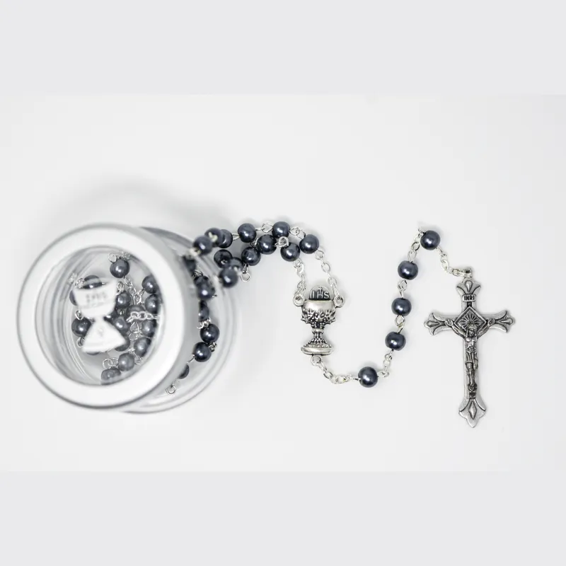 BLACK EMMITE ROSARY / TER-685CH