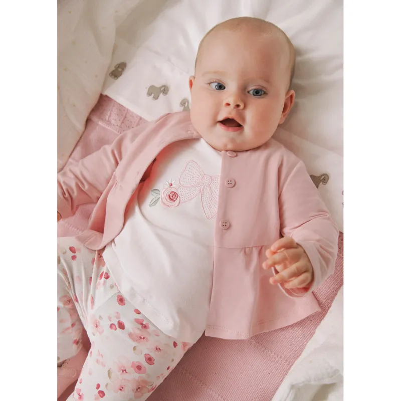 ROSE 3PC LEGGING & JACKET SET FLORAL PRINT / 1761-082