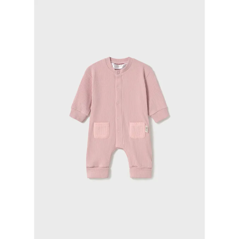 ROSE ROMPER RIBBED 2 POCKETS NO FEET / 1797-036