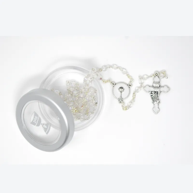 CRYSSTAL COMMUNION ROSARY WITH CHALICE / ZAV-1738CH