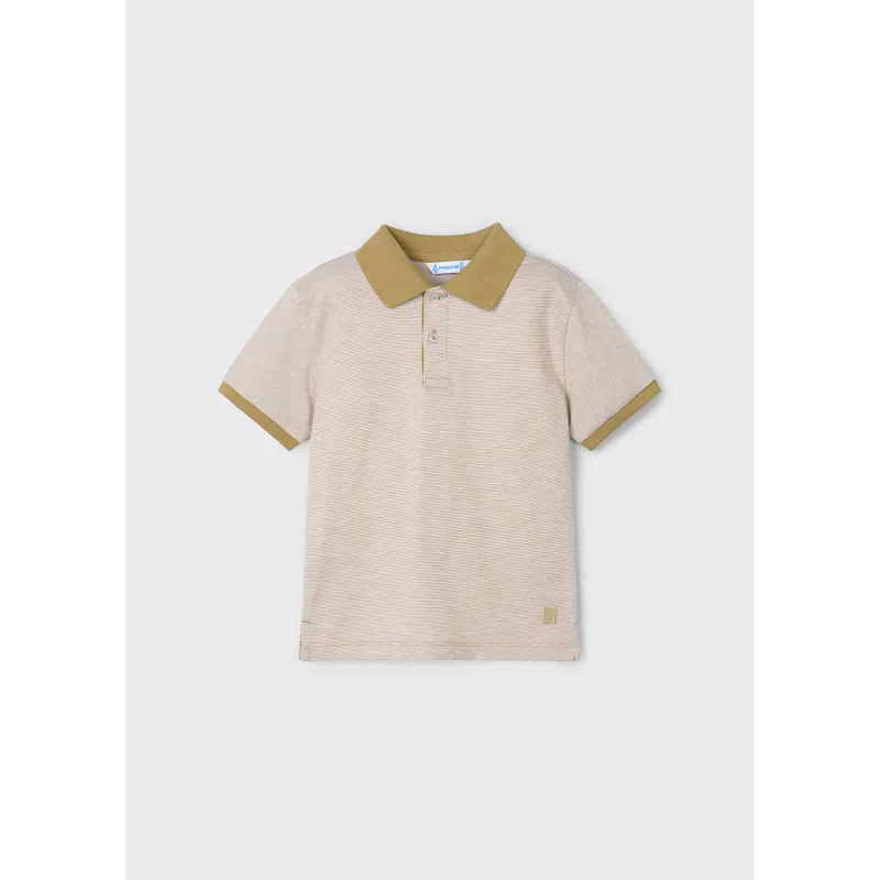 TAN & LIGHT BROWN POLO TOP SHORT SLEEVE / 3105-056