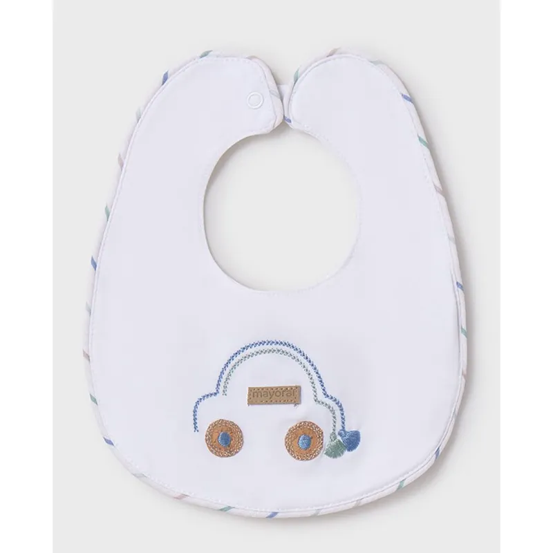 CREAM BIB CAR EMBOIDERY / 9877-074A