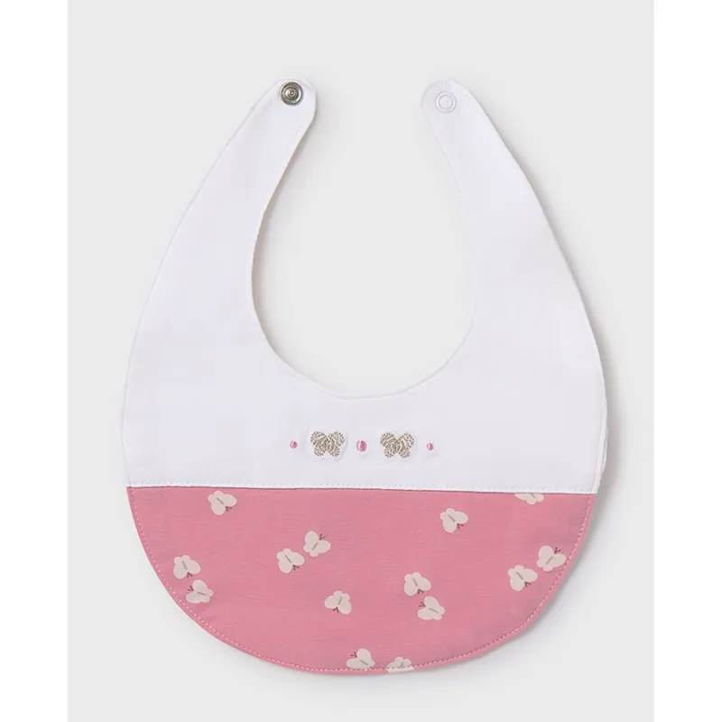 PINK & WHITE BIB BUTTERFLY PRINT / 9875-068