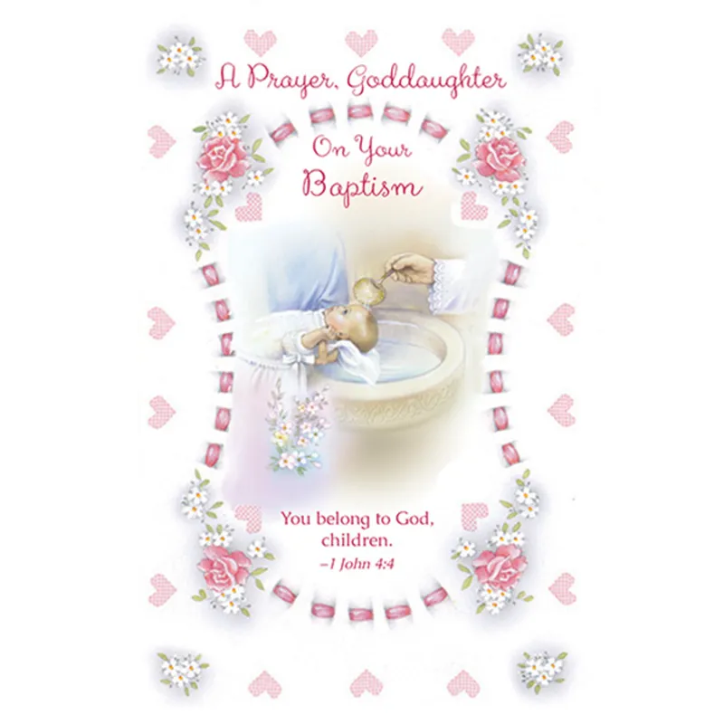 BAPTISM GREETING CARD GODDAUGHTER / GOF-86915