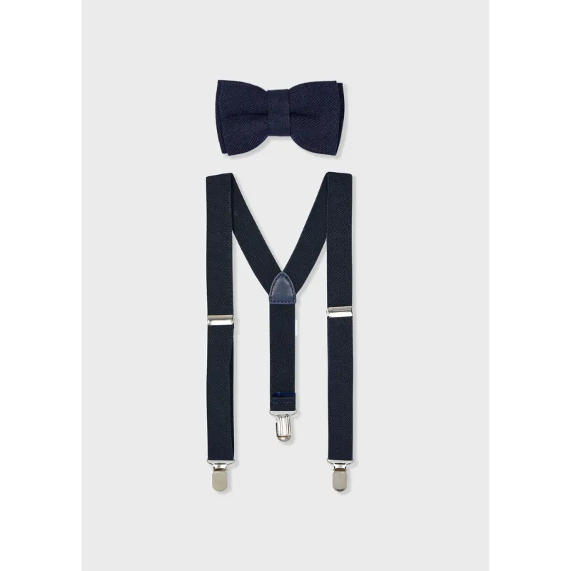 NAVY 2PC BOWTIE & SUSPENDERS / 10933-022