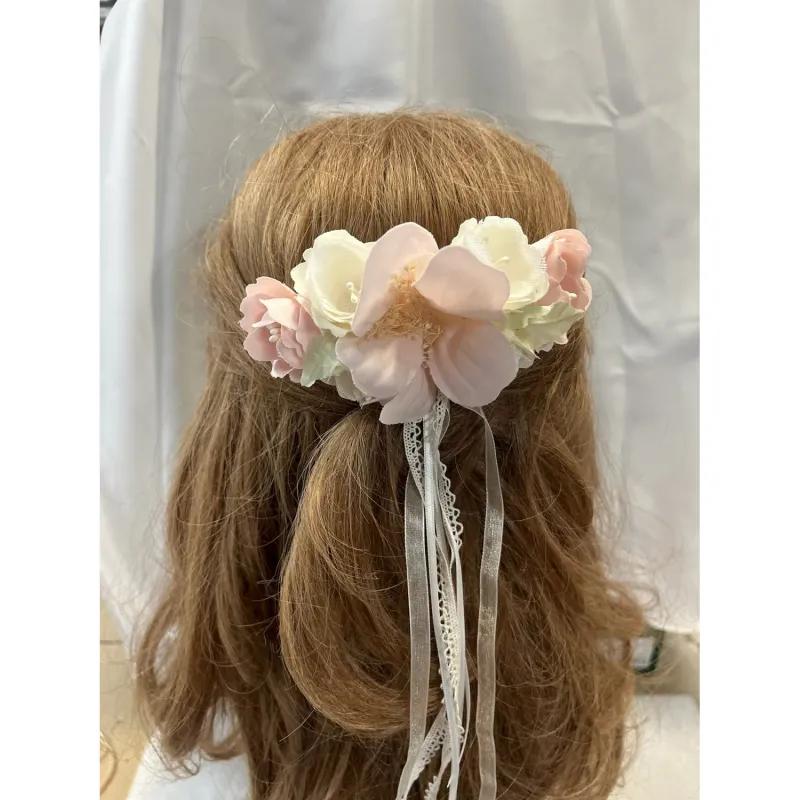 FLOWER COMB PINK & CREAM / 420