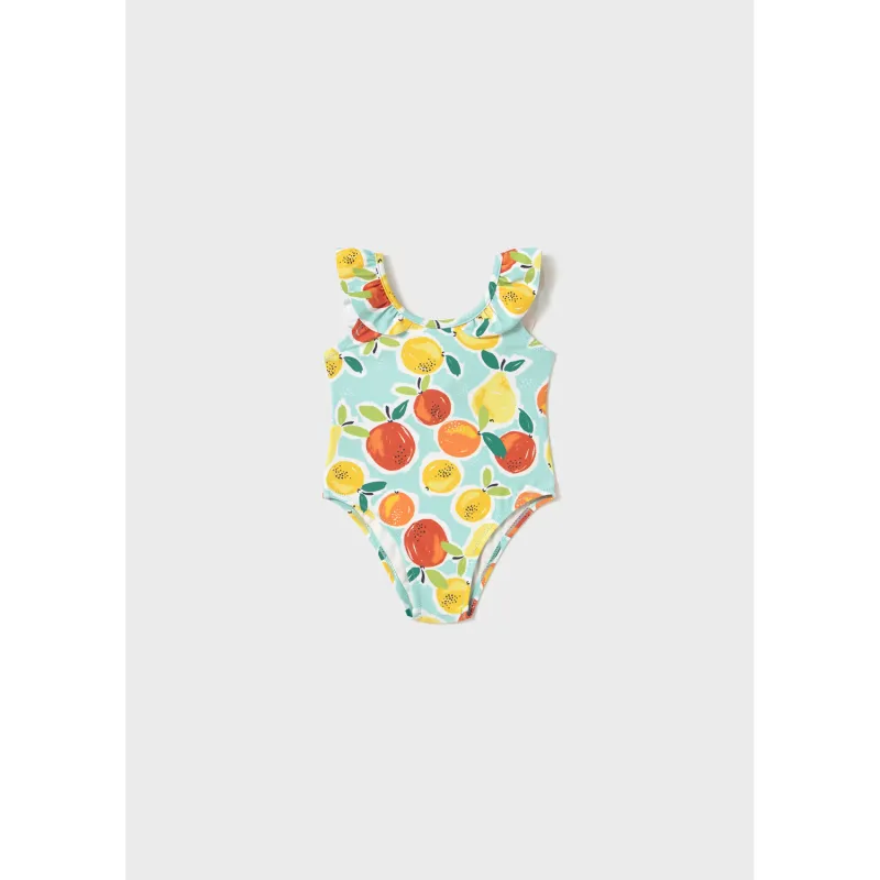 AQUA GREEN SWIMSUIT FRUIT PRINT MULTICOLERED / 1742-047