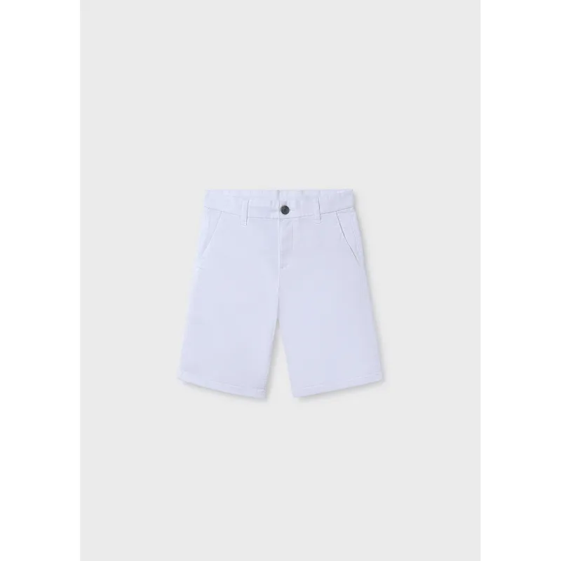 WHITE CHINO SHORTS BASIC / 242-087