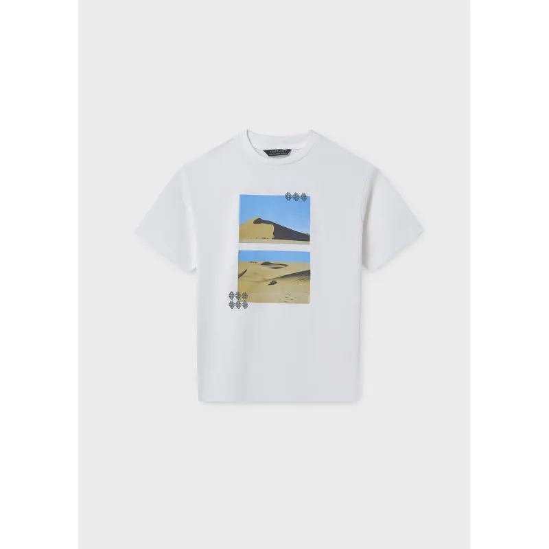 OFF WHITE TSHIRT DESERT PRINT SHORT SLEEVE / 6007-094
