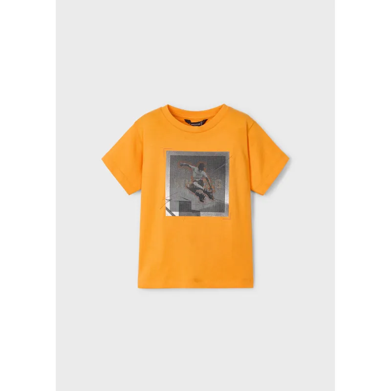 ORANGE TSHIRT BLACK PRINT ROLLER BLADE / 3035-041