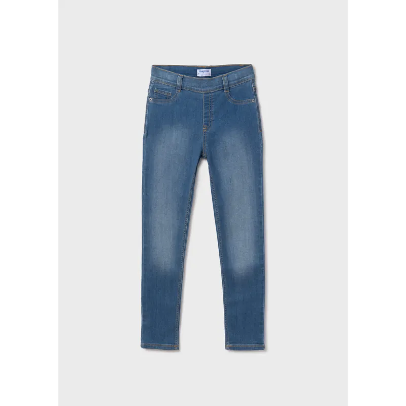 MEDIUM BLUE DENIM PANTS SKINNY FIT BASIC / 554-059