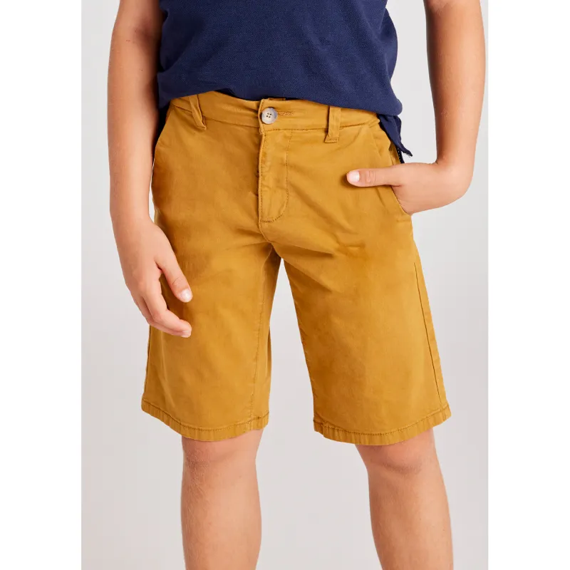 YELLOW CHINO SHORTS BASIC / 242-085