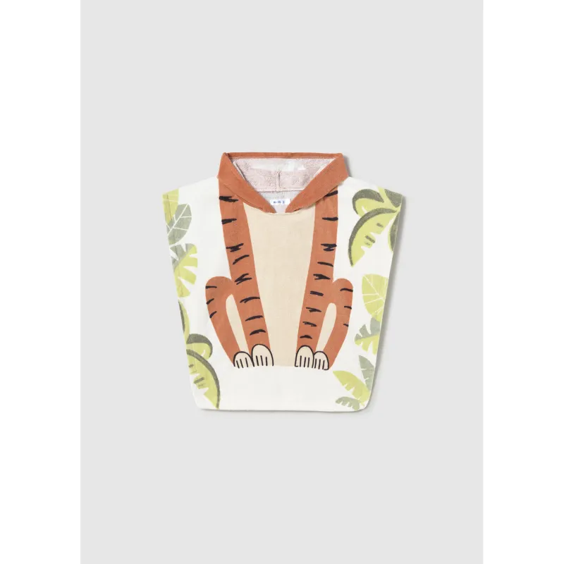 TIGER HOODED TOWEL ORANGE & CREAM / 10894-073