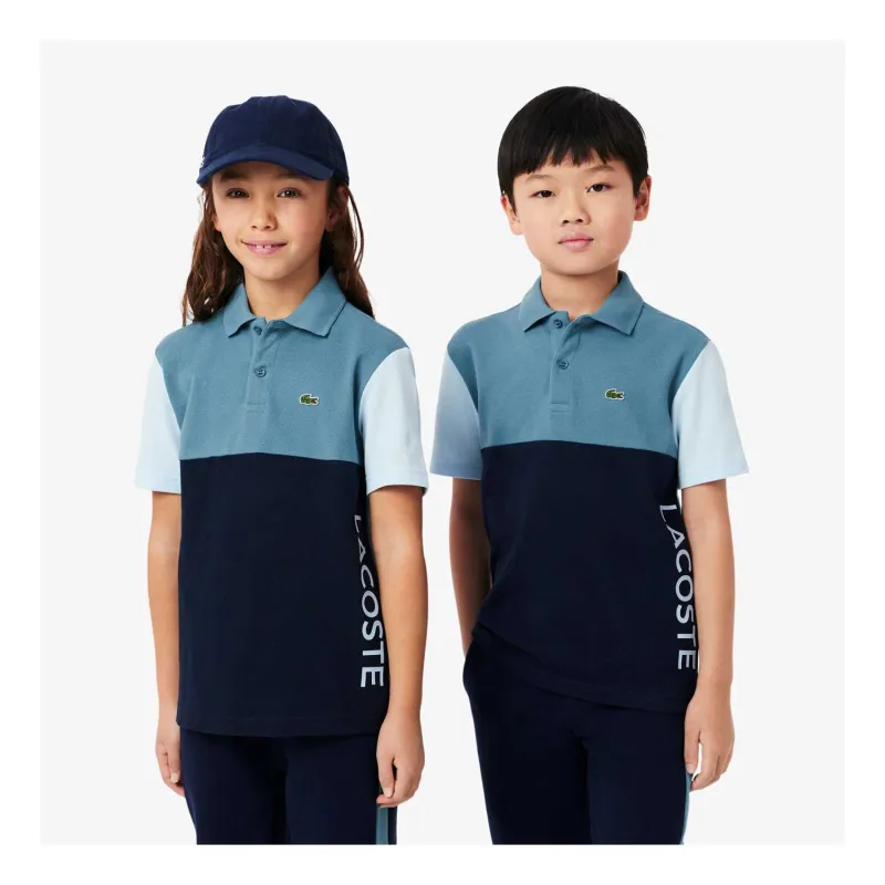 NAVY & STEEL BLUE POLO TOP SHORT SLEEVE / PJ8427-HJI