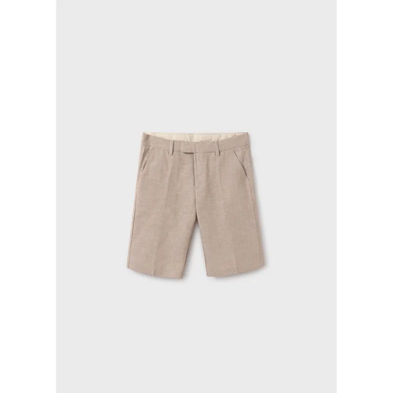 LIGHT BROWN BERMUDA SHORT CHINO TAILORING / 6202-071