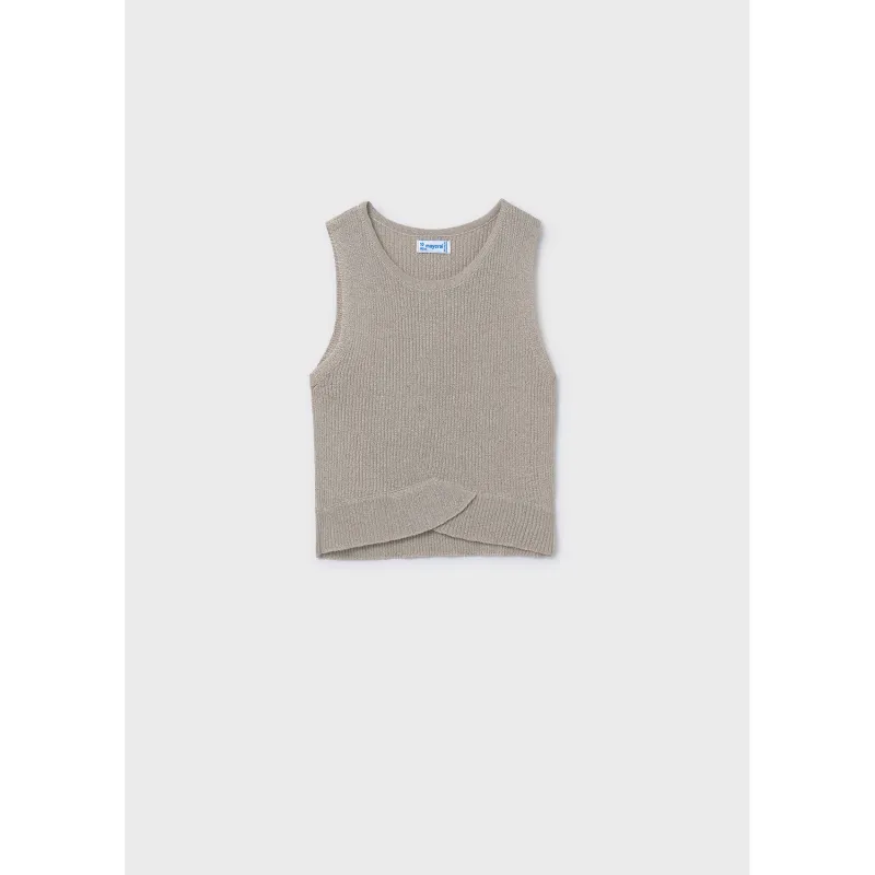 GOLD KNIT TOP SPARKLY SLEEVELESS / 6039-018