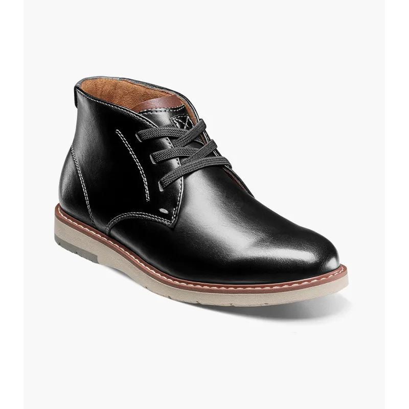 BLACK HIGH CUT SHOE VIBE CHUKKA JR BRWN SOLE / 16701-001