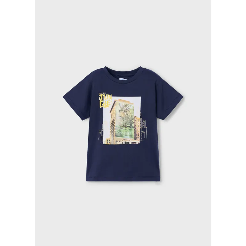 NAVY TSHIRT LENTICULAR PRINT SHORT SLEEVE / 3043-082