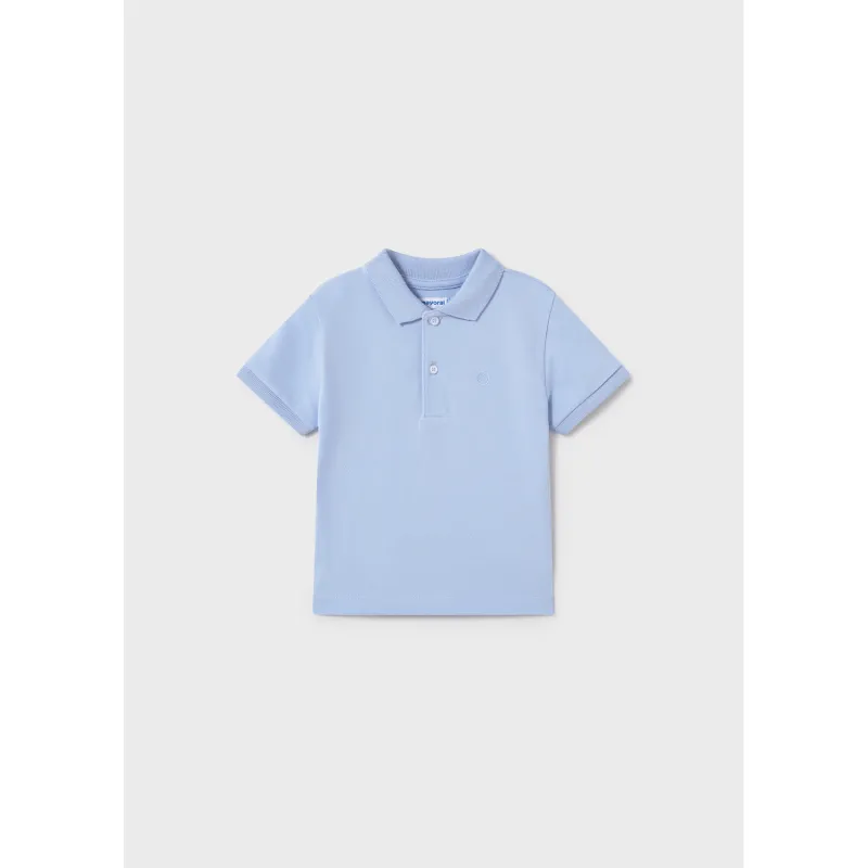 LIGHT BLUE POLO TOP SHORT SLEEVE / 102-023