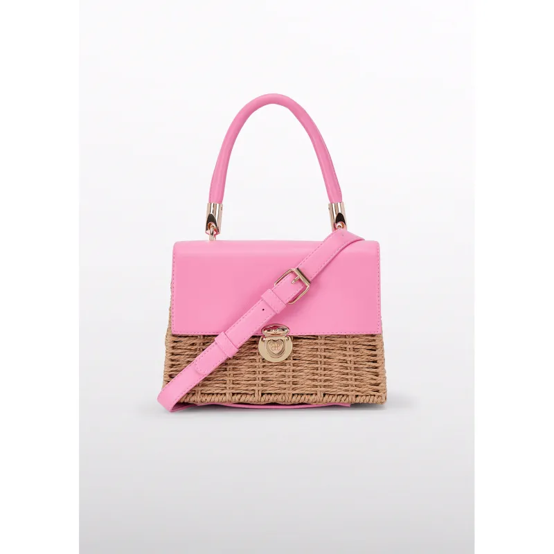 PINK COMBINED BASKET HANDBAG / 5458-019