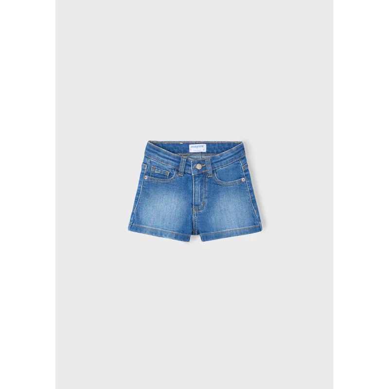 MEDIUM BLUE DENIM SHORTS / 236-076