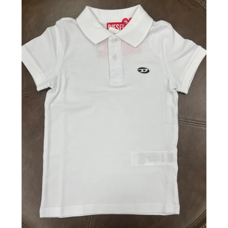 WHITE POLO TSHIRT SHORT SLEEVE JERSEY / J02018-K100