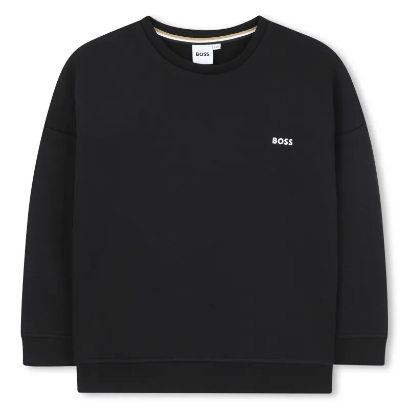 P10022BOS / BLACK SWEATSHIRT SMALL LOGO / J52021-09B