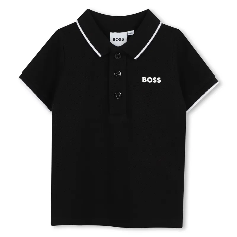P10014BOS / BLACK POLO TOP SHORT SLEEVE / J05P13-09B