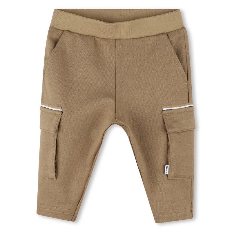 P10006BOS / BROWN PANT WITH FLAP CARGO POCKETS / J51275-269