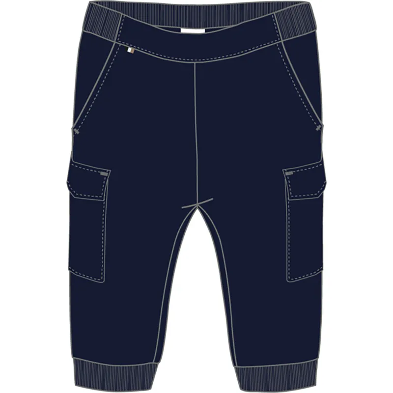 P10025BOS / NAVY CARGO PANT WITH CUFF STRETCH / J52076-849