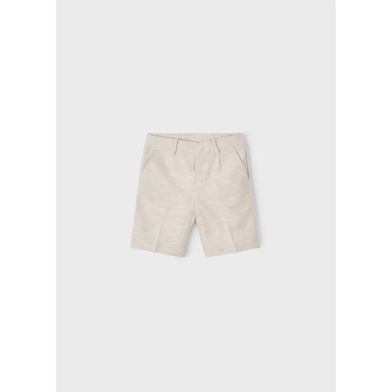 BEIGE/SAND LINEN BERMUDA DRESSY / 3217-054