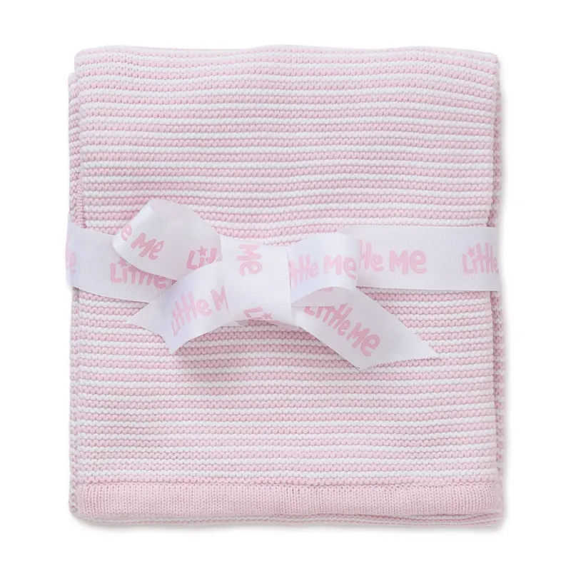 PINK /WHITE TEXTURE BLANKET / LL704877N-L118