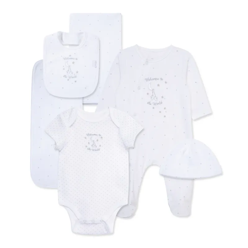 WHITE 6 PC GIFT SET WELCOME TO THE WORLD / LLO16120M-L110