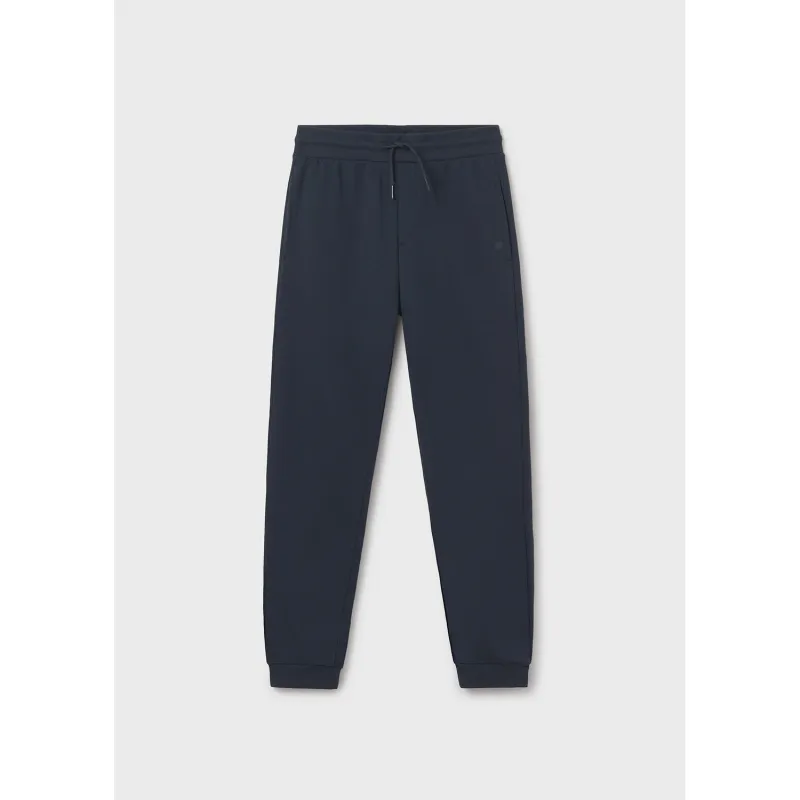 NAVY TRACK PANT CUFFED FLEECE POCKET / 705-090