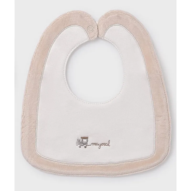 OFF WHITE SQUARE BIB TAN TRIM PRINTED REVERSIBLE / 9950-041