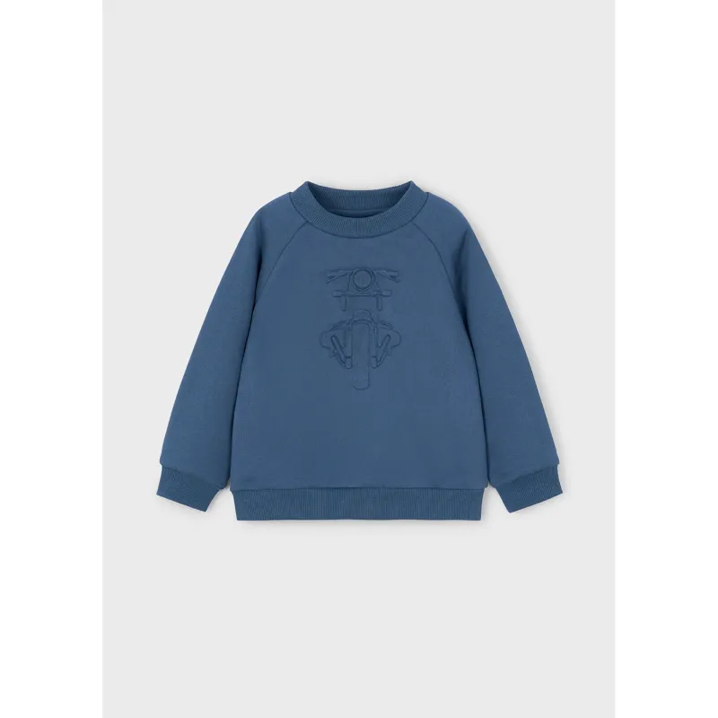 STEEL BLUE PULLOVER EMBOSSED MOTORCYCLE / 4405-060