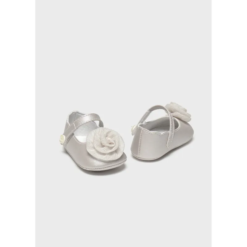 PEARL MAY JANE SHOE CHIFFON FLOWER APPLIQUE / 9960-080