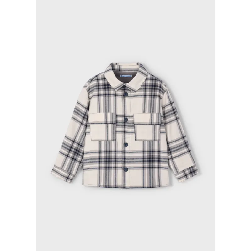 GREY CHECKED OVERSHIRT 2 POCKETS / 4123-030