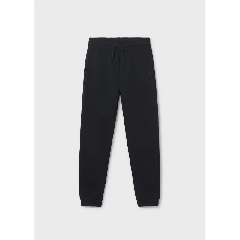 BLACK TRACK PANT FLEECE CUFFED / 705-087
