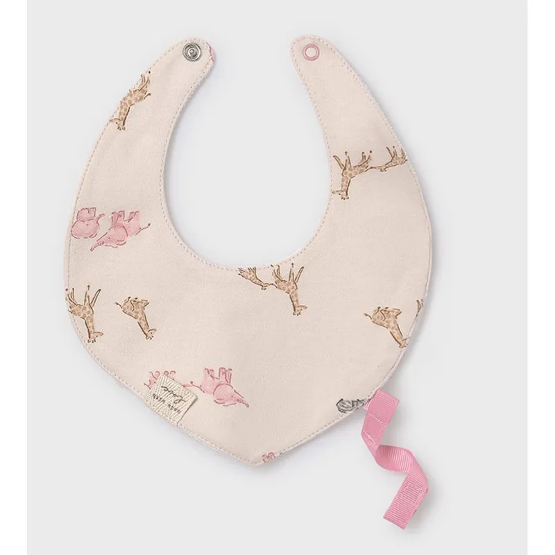 BEIGE BIB ANIMAL PRINT HEART SHAPE / 9949-037