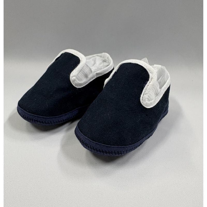 SHOE NAVY SLIP ON WHITE TRIM BOY'S / 330